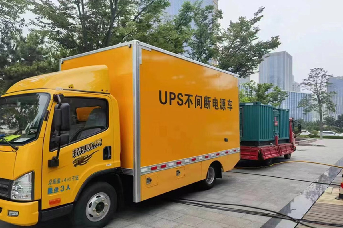 红岗发电机租赁施工现场